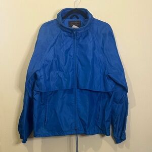 Eddie Bauer Royal Blue Hooded Vintage Windbreaker Jacket